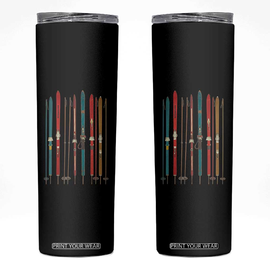 Vintage Skiblades Skiboards Skiing Ski Season Winter Sport Skinny Tumbler TS11 Black Print Your Wear