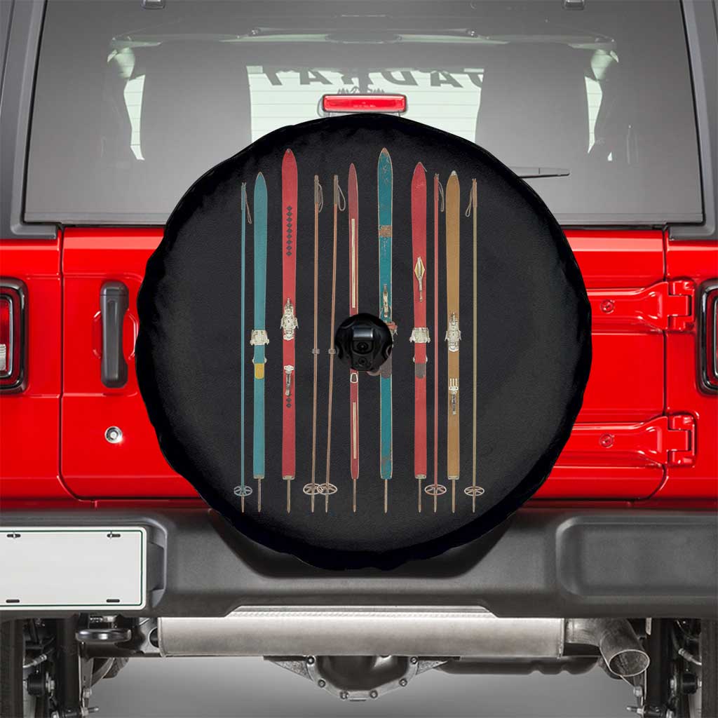 Vintage Skiblades Skiboards Skiing Ski Season Winter Sport Spare Tire Cover TS11 Black Print Your Wear