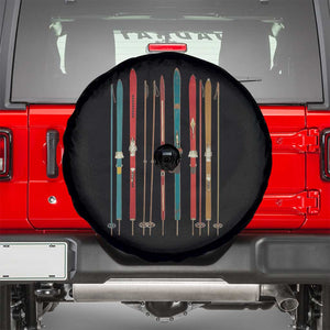 Vintage Skiblades Skiboards Skiing Ski Season Winter Sport Spare Tire Cover TS11 Black Print Your Wear