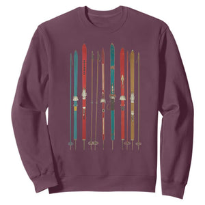 Vintage Skiblades Skiboards Skiing Ski Season Winter Sport Sweatshirt TS11 Maroon Print Your Wear