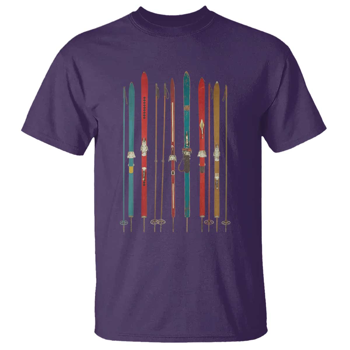 Vintage Skiblades Skiboards Skiing Ski Season Winter Sport T Shirt TS11 Purple Print Your Wear