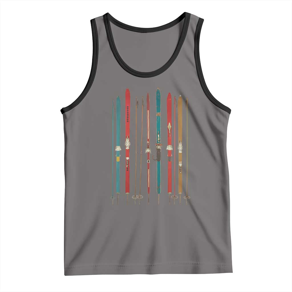 Vintage Skiblades Skiboards Skiing Ski Season Winter Sport Tank Top TS11 Deep Heather Black Print Your Wear