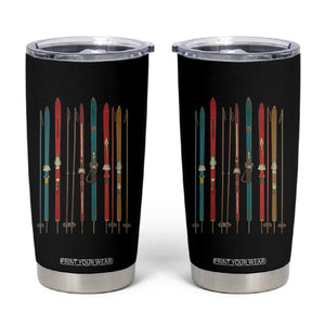 Vintage Skiblades Skiboards Skiing Ski Season Winter Sport Tumbler Cup TS11 Black Print Your Wear