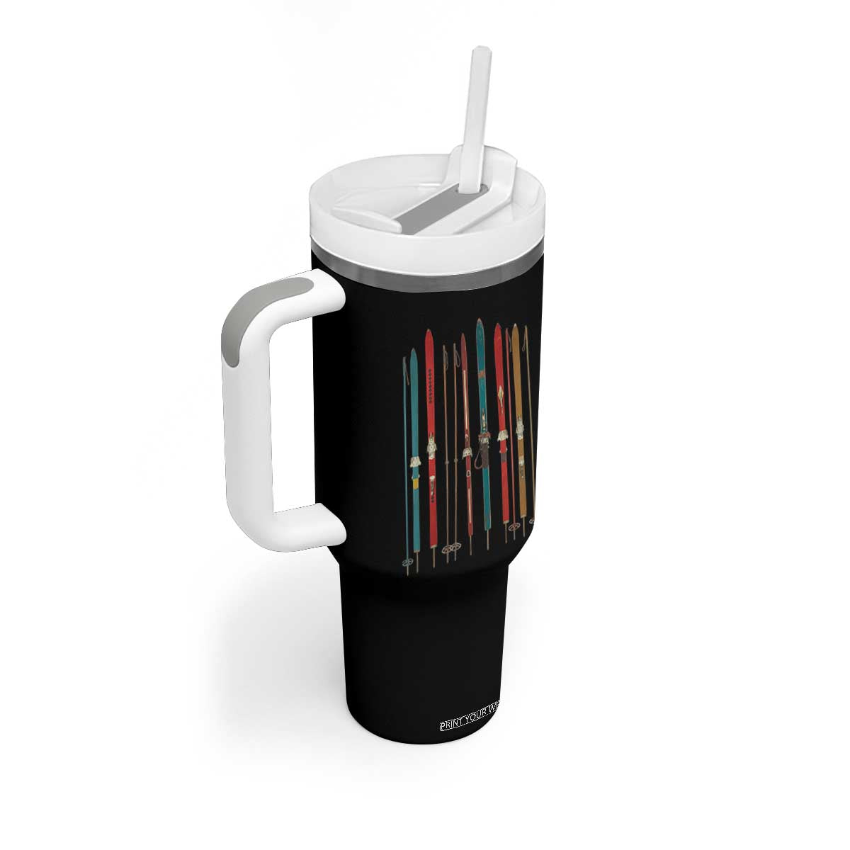 Vintage Skiblades Skiboards Skiing Ski Season Winter Sport Tumbler With Handle TS11 Print Your Wear