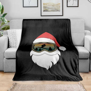 Funny Ski Christmas Winter Sport Skiing Santa Hat Throw Blanket TS11 Print Your Wear