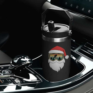 Funny Ski Christmas Winter Sport Skiing Santa Hat Flip Straw Tumbler TS11 Print Your Wear