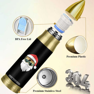 Funny Ski Christmas Winter Sport Skiing Santa Hat Bullet Tumbler TS11 Print Your Wear