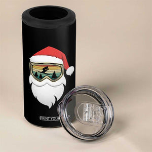 Funny Ski Christmas Winter Sport Skiing Santa Hat 4 in 1 Can Cooler Tumbler TS11 Print Your Wear