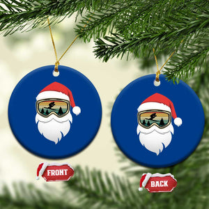 Funny Ski Christmas Winter Sport Skiing Santa Hat Ceramic Ornament TS11 1pc Blue Print Your Wear