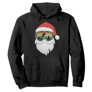 Funny Ski Christmas Winter Sport Skiing Santa Hat Hoodie TS11 Black Print Your Wear