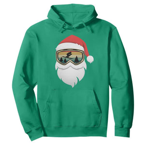 Funny Ski Christmas Winter Sport Skiing Santa Hat Hoodie TS11 Irish Green Print Your Wear