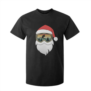 Funny Ski Christmas Winter Sport Skiing Santa Hat T Shirt For Kid TS11 Black Print Your Wear