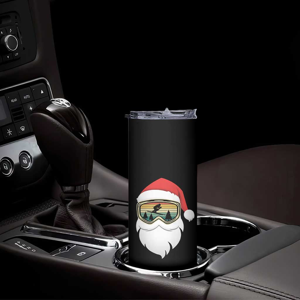 Funny Ski Christmas Winter Sport Skiing Santa Hat Skinny Tumbler TS11 Print Your Wear