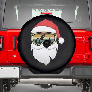 Funny Ski Christmas Winter Sport Skiing Santa Hat Spare Tire Cover TS11 Black Print Your Wear
