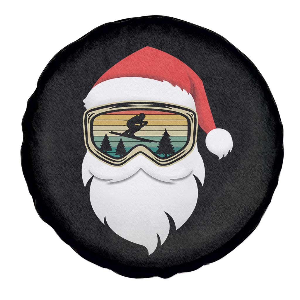 Funny Ski Christmas Winter Sport Skiing Santa Hat Spare Tire Cover TS11 Print Your Wear