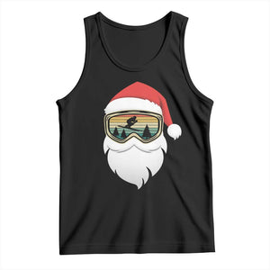 Funny Ski Christmas Winter Sport Skiing Santa Hat Tank Top TS11 Black Print Your Wear
