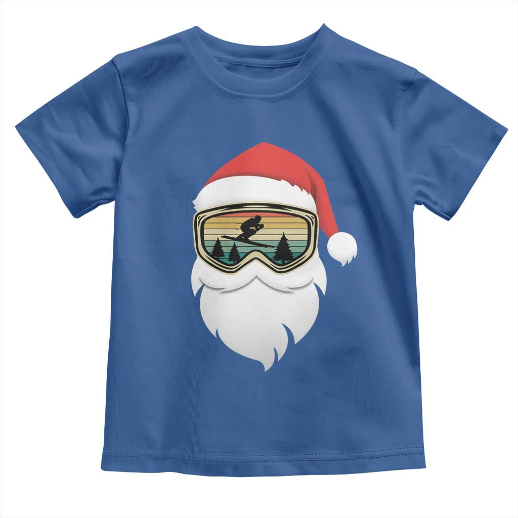 Funny Ski Christmas Winter Sport Skiing Santa Hat Toddler T Shirt TS11 Royal Blue Print Your Wear