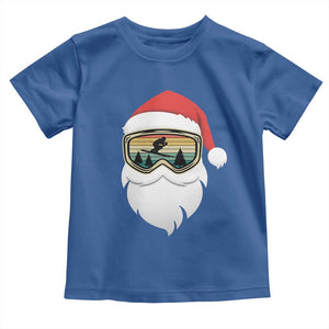 Funny Ski Christmas Winter Sport Skiing Santa Hat Toddler T Shirt TS11 Royal Blue Print Your Wear