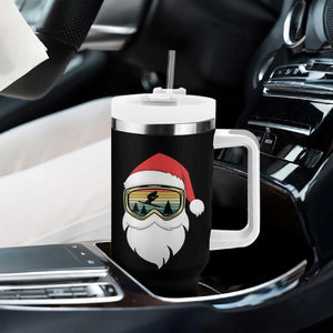 Funny Ski Christmas Winter Sport Skiing Santa Hat Tumbler With Handle TS11 Print Your Wear