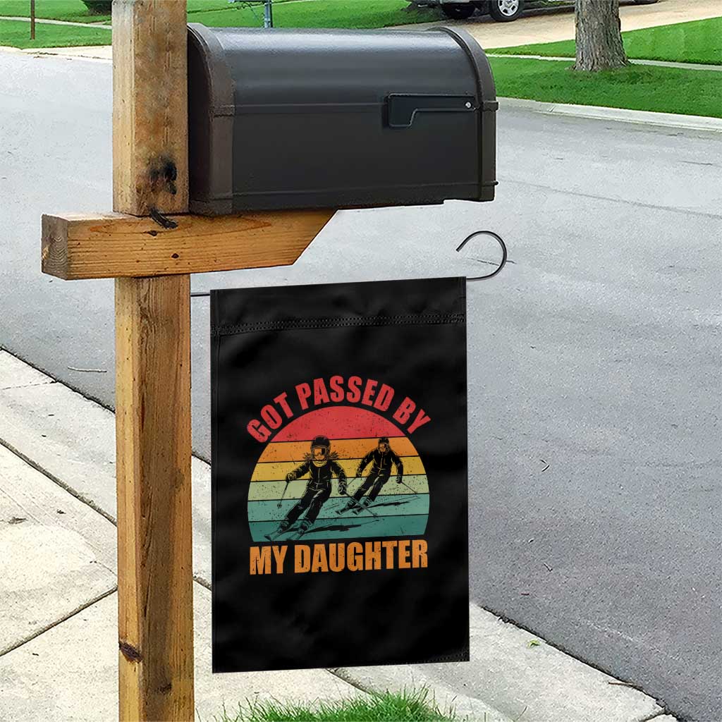 Funny Skiing Ski Dad Garden Flag Got Passed By My Daughter Retro Vintage TS11 Print Your Wear