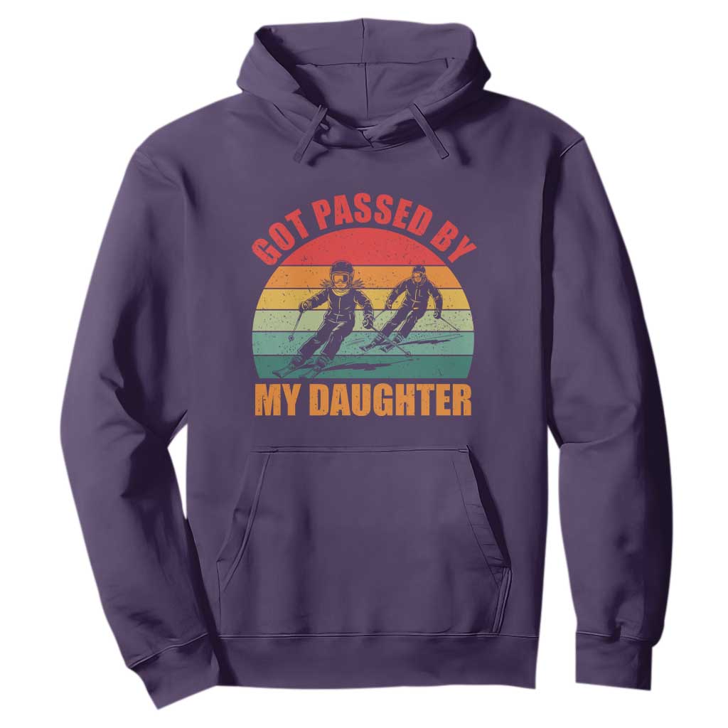Funny Skiing Ski Dad Hoodie Got Passed By My Daughter Retro Vintage TS11 Purple Print Your Wear