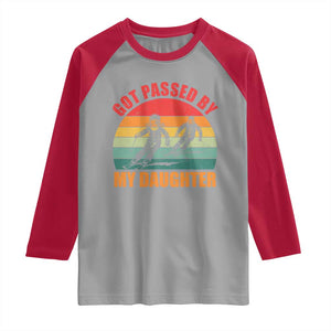 Funny Skiing Ski Dad Raglan Shirt Got Passed By My Daughter Retro Vintage TS11 Sport Gray Red Print Your Wear