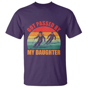 Funny Skiing Ski Dad T Shirt - Got Passed By My Daughter Retro Vintage TS11 Purple Print Your Wear