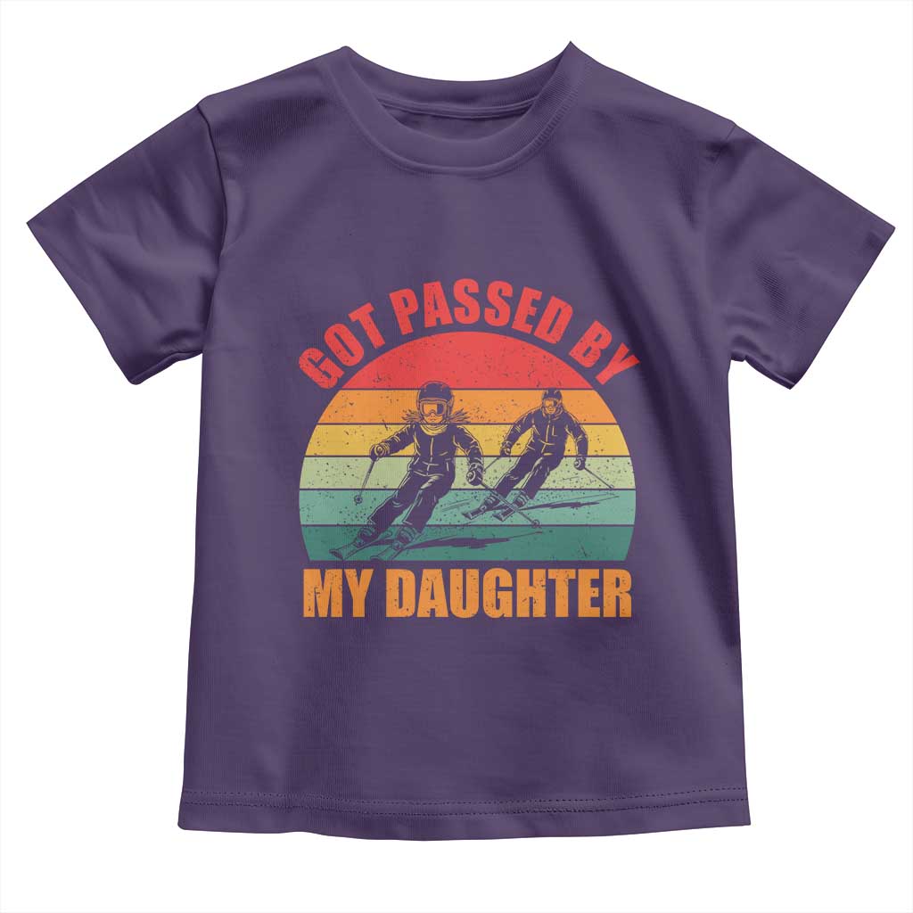 Funny Skiing Ski Dad Toddler T Shirt Got Passed By My Daughter Retro Vintage TS11 Purple Print Your Wear