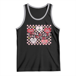 Funny Valentine's Day Weed Cannabis Marijuana Tank Top Cannabe Your Valentine Heart TS11 Black Athletic Heather Print Your Wear