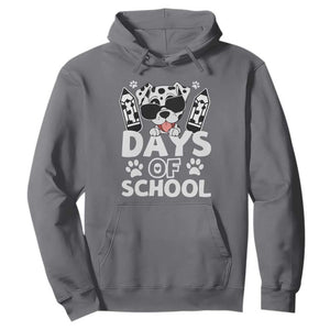 Funny 101 Days Of School Dalmatian Dog Hoodie 100th Day Of School TS11 Charcoal Print Your Wear