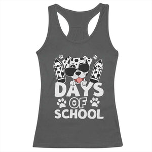 Funny 101 Days Of School Dalmatian Dog Racerback Tank Top 100th Day Of School TS11 Dark Heather Print Your Wear