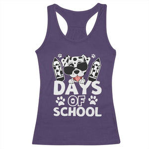 Funny 101 Days Of School Dalmatian Dog Racerback Tank Top 100th Day Of School TS11 Purple Print Your Wear
