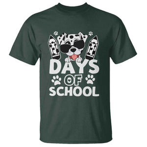 Funny 101 Days Of School Dalmatian Dog T Shirt 100th Day Of School TS11 Dark Forest Green Print Your Wear
