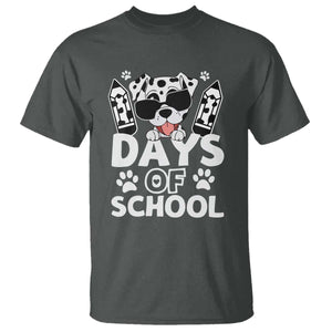Funny 101 Days Of School Dalmatian Dog T Shirt 100th Day Of School TS11 Dark Heather Print Your Wear