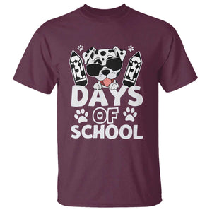 Funny 101 Days Of School Dalmatian Dog T Shirt 100th Day Of School TS11 Maroon Print Your Wear