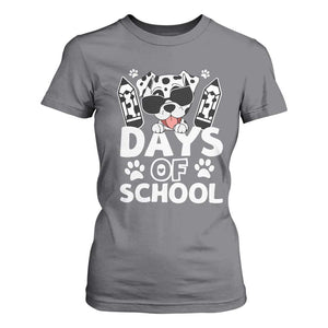 Funny 101 Days Of School Dalmatian Dog T Shirt For Women 100th Day Of School TS11 Charcoal Print Your Wear