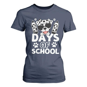 Funny 101 Days Of School Dalmatian Dog T Shirt For Women 100th Day Of School TS11 Navy Print Your Wear
