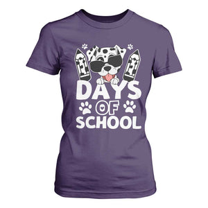 Funny 101 Days Of School Dalmatian Dog T Shirt For Women 100th Day Of School TS11 Purple Print Your Wear