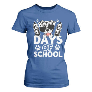 Funny 101 Days Of School Dalmatian Dog T Shirt For Women 100th Day Of School TS11 Royal Blue Print Your Wear