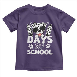 Funny 101 Days Of School Dalmatian Dog Toddler T Shirt 100th Day Of School TS11 Purple Print Your Wear