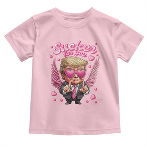 Funny Cupid Trump Valentine's Day Toddler T Shirt Sucker For You Cupid Hearts TS11 Light Pink Print Your Wear