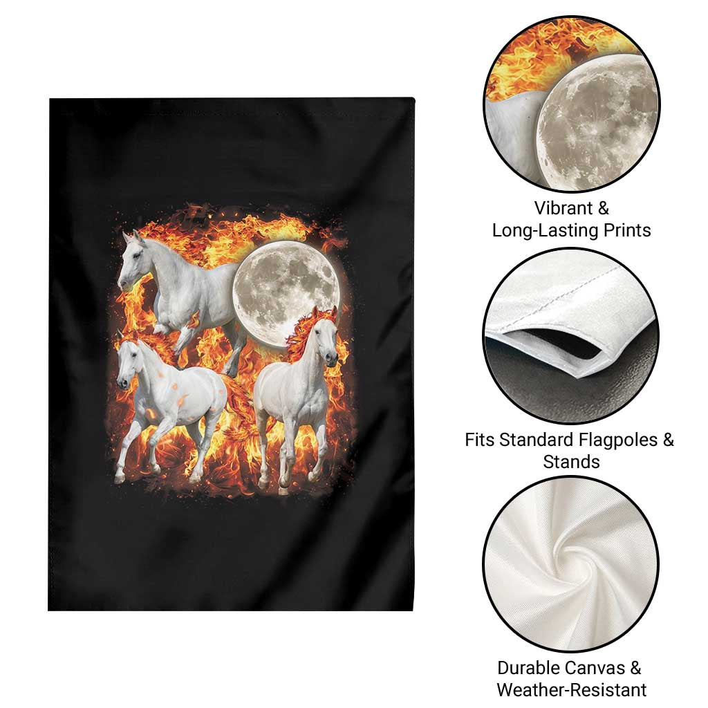3 Fire Horses Moon Equestrian Garden Flag Year Of The Fire Horse Joke TS11 Print Your Wear