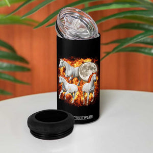 3 Fire Horses Moon Equestrian 4 in 1 Can Cooler Tumbler Year Of The Fire Horse Joke TS11 Print Your Wear