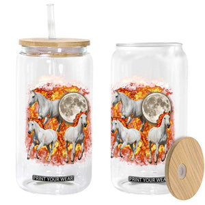3 Fire Horses Moon Equestrian Glass Can Year Of The Fire Horse Joke TS11 Print Your Wear