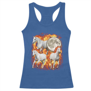3 Fire Horses Moon Equestrian Racerback Tank Top Year Of The Fire Horse Joke TS11 Royal Blue Print Your Wear