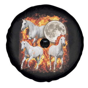 3 Fire Horses Moon Equestrian Spare Tire Cover Year Of The Fire Horse Joke TS11 Print Your Wear