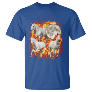 3 Fire Horses Moon Equestrian T Shirt Year Of The Fire Horse Joke TS11 Royal Blue Print Your Wear