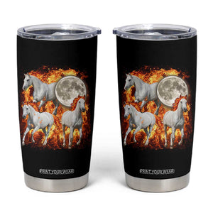 3 Fire Horses Moon Equestrian Tumbler Cup Year Of The Fire Horse Joke TS11 Black Print Your Wear