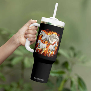 3 Fire Horses Moon Equestrian Tumbler With Handle Year Of The Fire Horse Joke TS11 Print Your Wear