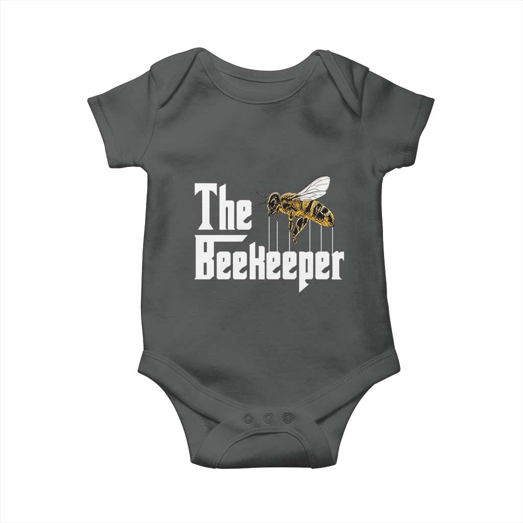 The Beekeeper Baby Onesie Funny Keeping Apiary Beekeeping Gift TS11 Dark Heather Print Your Wear